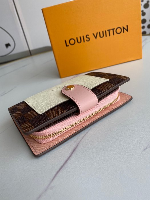 Wallet Louis Vuitton compact zip wallet Brown Size 13x9cm