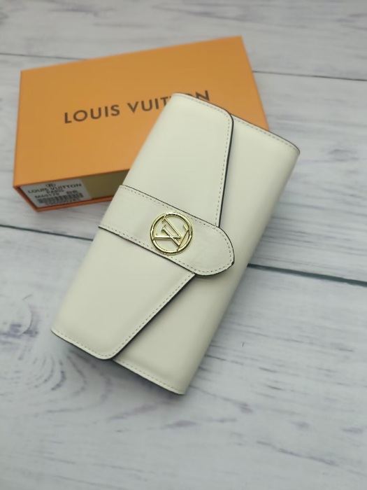 Wallet Louis Vuitton long flap wallet Beige