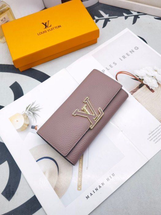 Wallet Louis Vuitton long flap wallet Brown