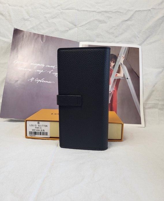 Wallet Louis Vuitton long wallet Black Size 10x19x1.7cm