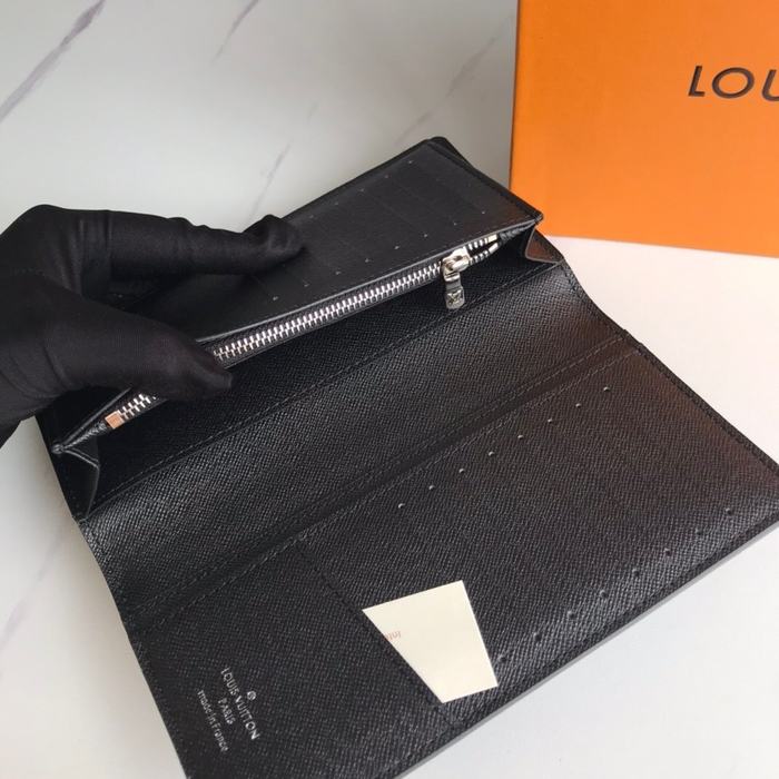 Wallet Louis Vuitton long wallet Black Size 10x19x2cm
