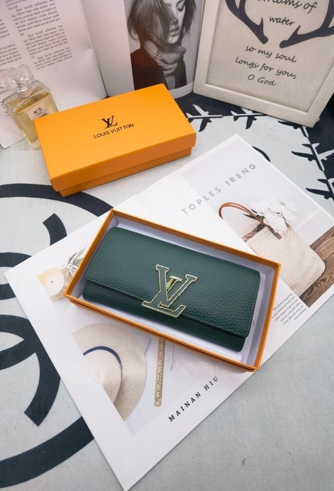 Wallet Louis Vuitton long wallet Green