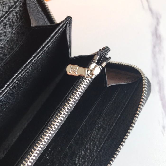 Wallet Louis Vuitton long zip around wallet Black Size 19x10cm