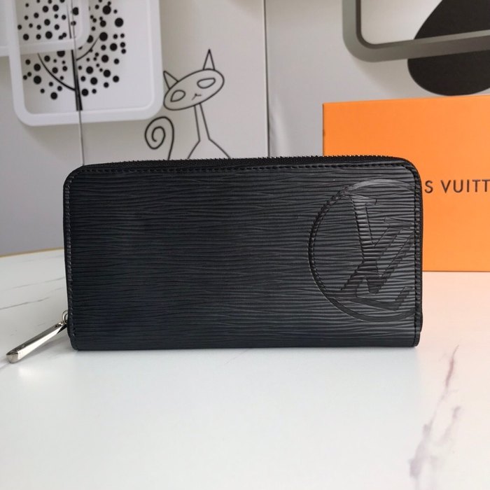 Wallet Louis Vuitton long zip around wallet Black Size 19x10cm