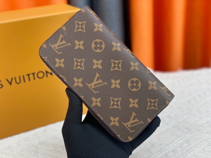 Wallet Louis Vuitton long zip wallet Brown Size 19.5x10.5x2.5cm