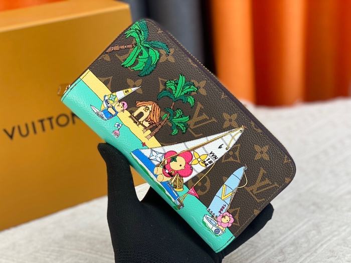 Wallet Louis Vuitton long zip wallet Brown Size 19.5x10.5x2.5cm