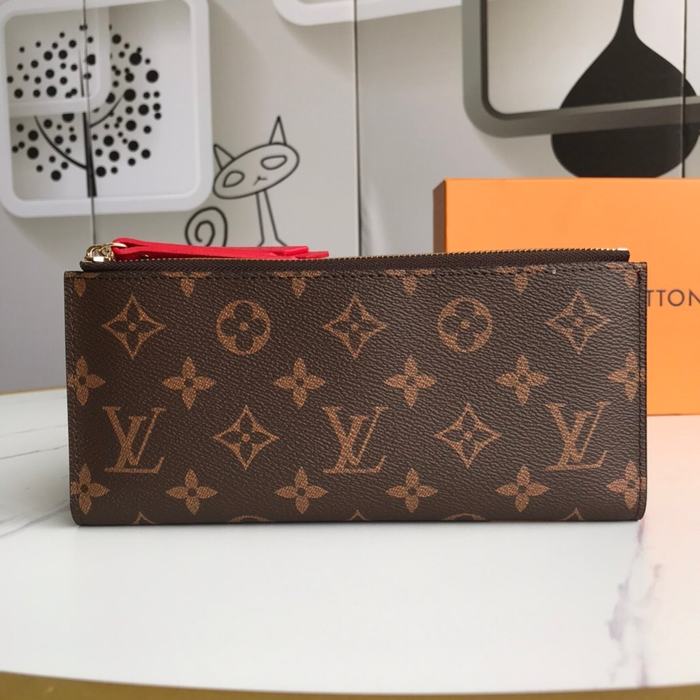 Wallet Louis Vuitton long zip wallet Brown Size 21x9x2cm