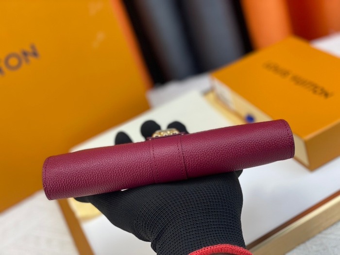 Wallet Louis Vuitton monogram canvas bifold Burgundy Size 19x10.5x3cm