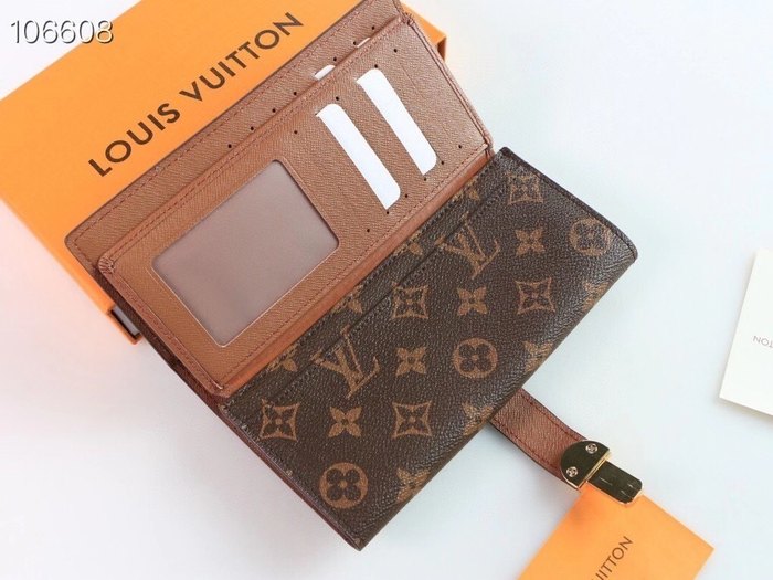 Wallet Louis Vuitton monogram flap wallet Brown Size 19x10
