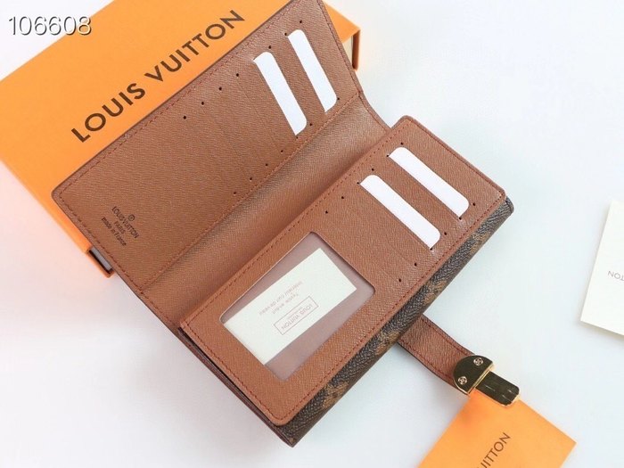 Wallet Louis Vuitton monogram flap wallet Brown Size 19x10
