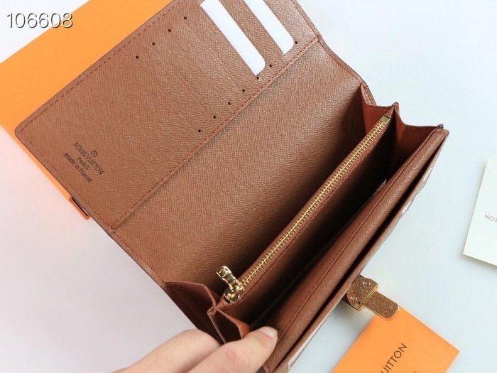 Wallet Louis Vuitton monogram flap wallet Brown Size 19x10