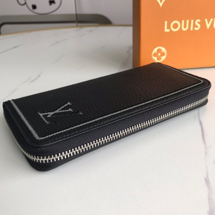 Wallet Louis Vuitton zip around long wallet Black Size 19x10cm