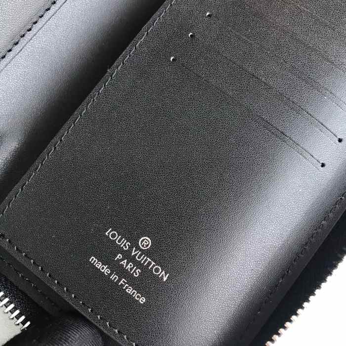 Wallet Louis Vuitton zip around long wallet Black Size 19x10cm