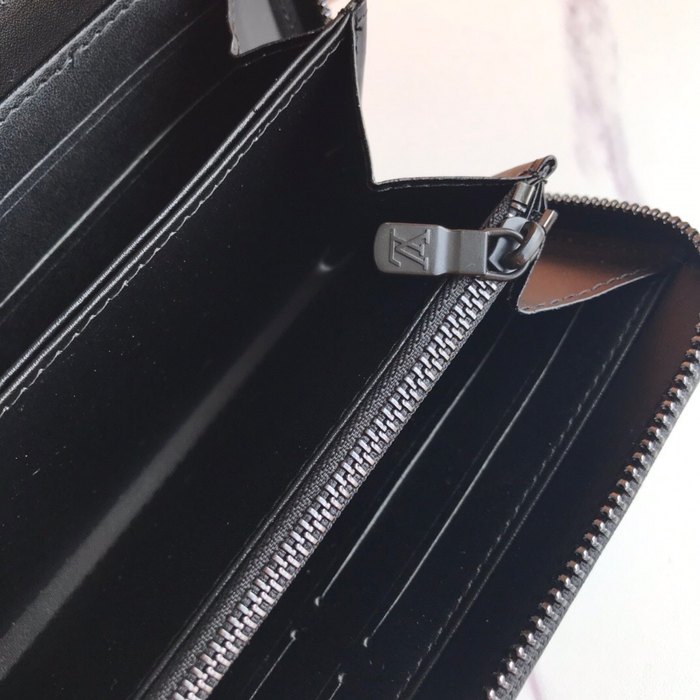 Wallet Louis Vuitton zip around wallet Black Size 19x20cm