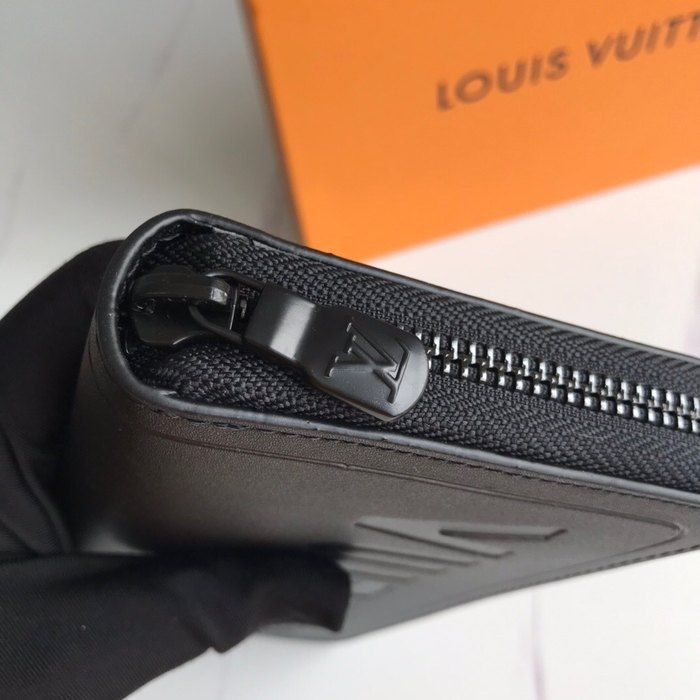 Wallet Louis Vuitton zip around wallet Black Size 19x20cm