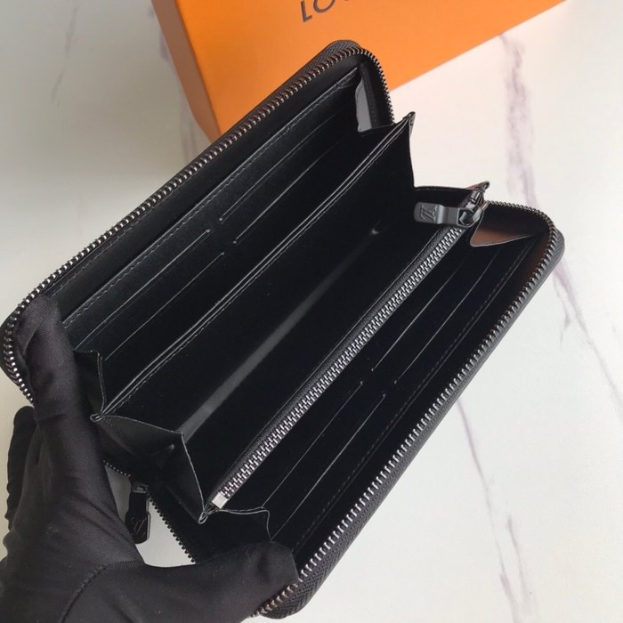 Wallet Louis Vuitton zip around wallet Black Size 19x20cm