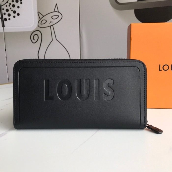Wallet Louis Vuitton zip around wallet Black Size 19x20cm