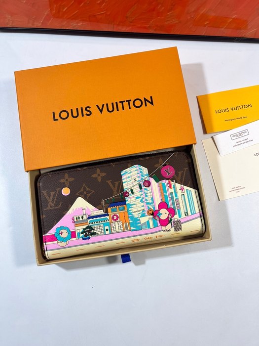 Wallet Louis Vuitton zip around wallet Brown Size 19.5x10.5x2.5