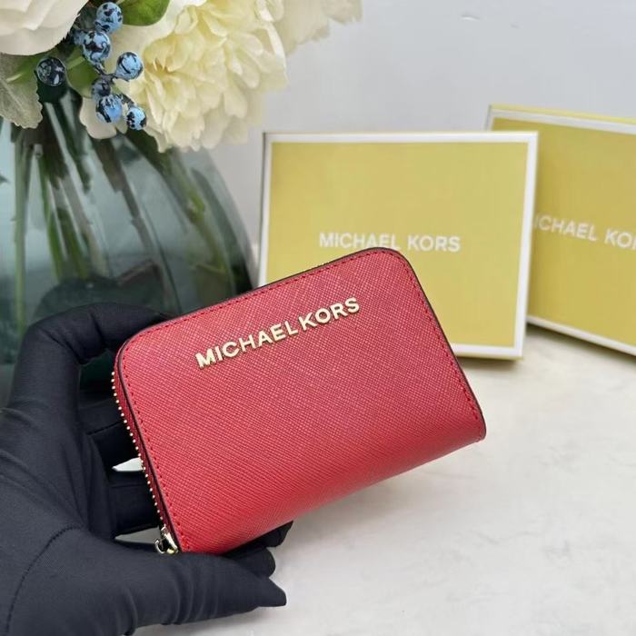 Wallet Michael Kors zip around compact wallet Red