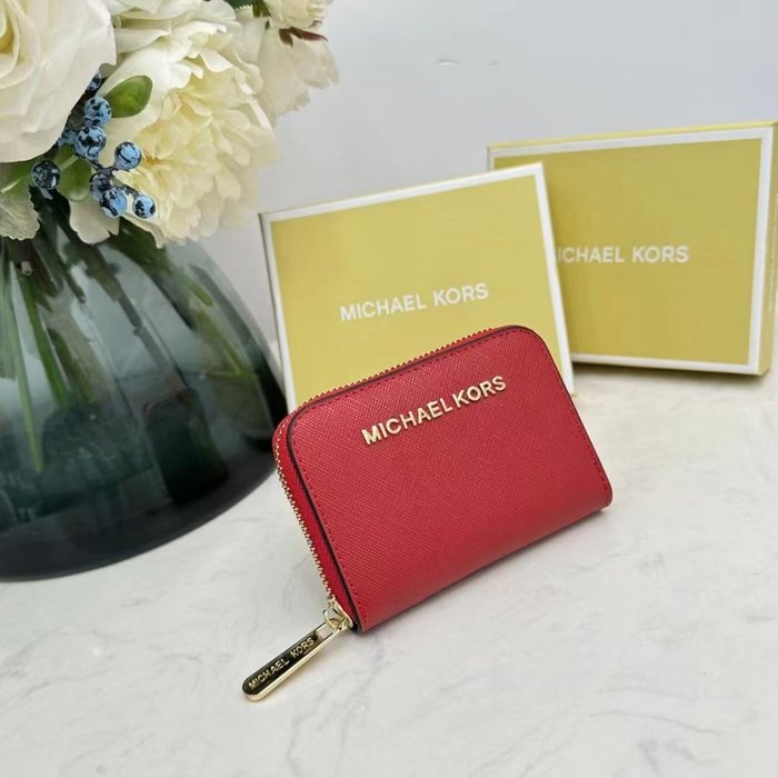 Wallet Michael Kors zip around compact wallet Red