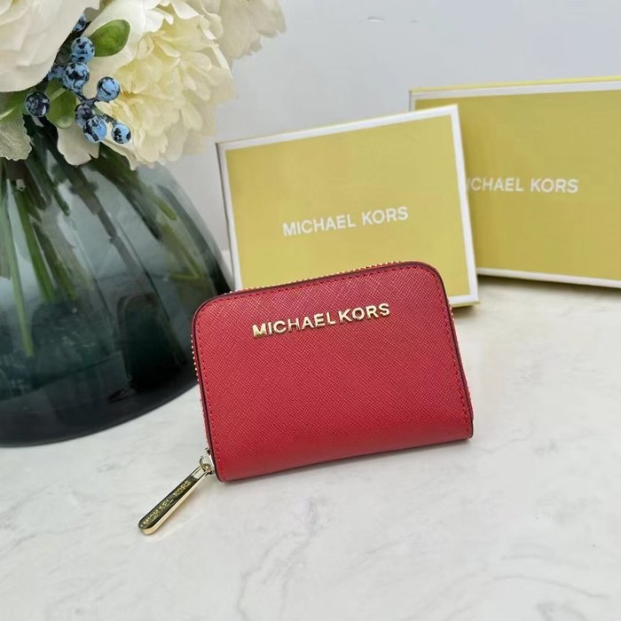 Wallet Michael Kors zip around compact wallet Red