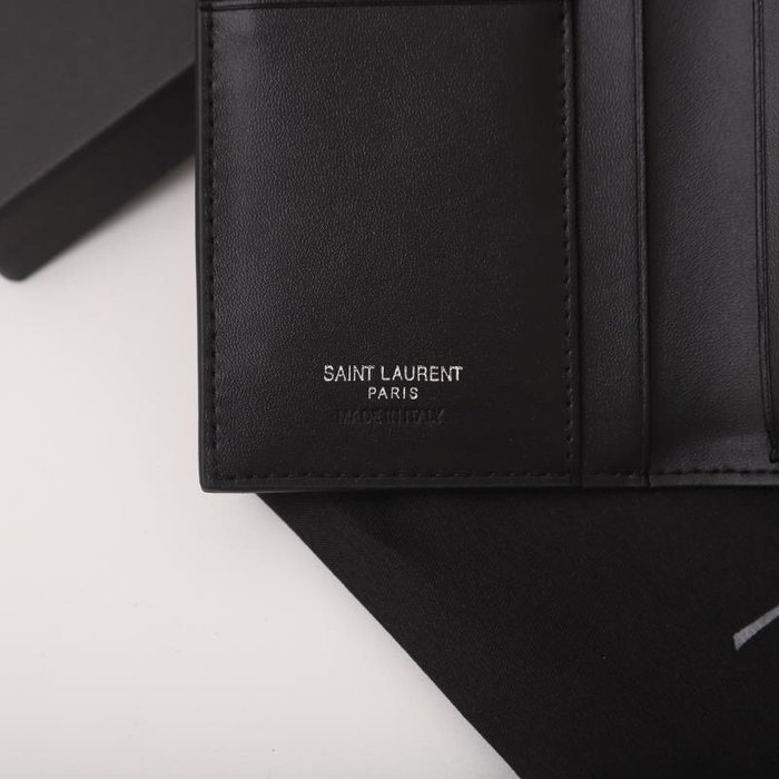 Wallet Saint Laurent long wallet Black Size 11x18x2cm