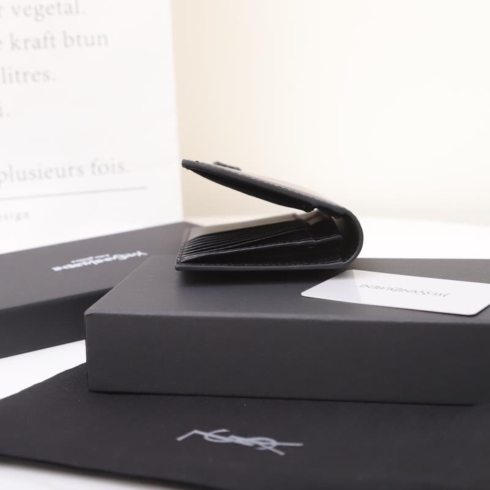 Wallet Saint Laurent long wallet Black Size 11x18x2cm