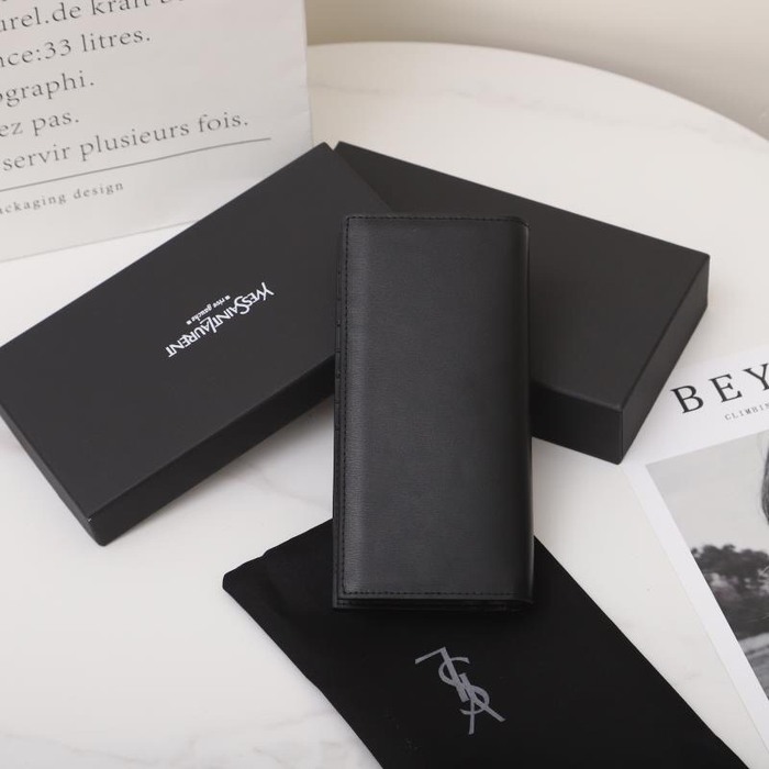 Wallet Saint Laurent long wallet Black Size 11x18x2cm