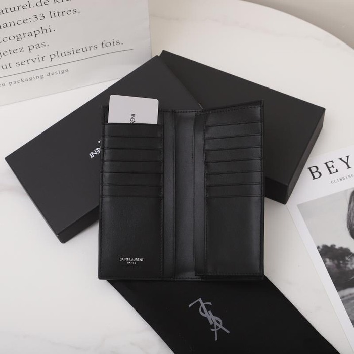 Wallet Saint Laurent long wallet Black Size 11x18x2cm