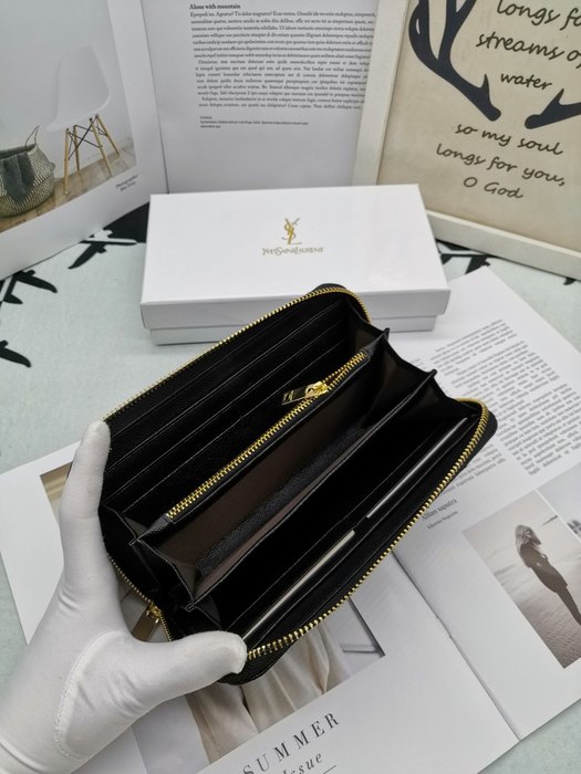 Wallet Yves Saint Laurent ZIP AROUND long wallet Black