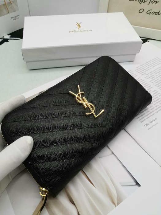 Wallet Yves Saint Laurent ZIP AROUND long wallet Black