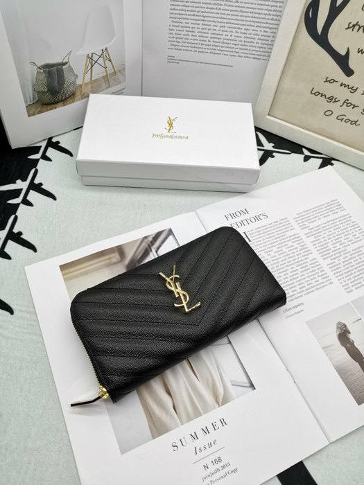 Wallet Yves Saint Laurent ZIP AROUND long wallet Black