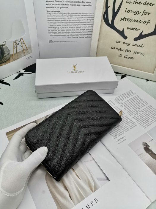 Wallet Yves Saint Laurent ZIP AROUND long wallet Black