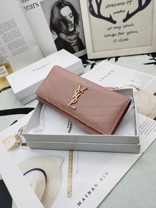 Wallet Yves Saint Laurent long wallet Beige