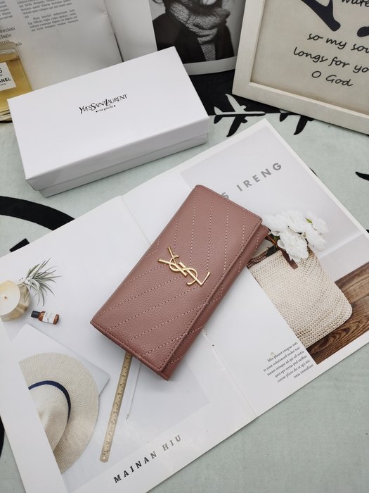 Wallet Yves Saint Laurent long wallet Beige