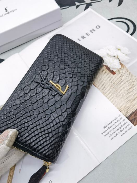 Wallet Yves Saint Laurent zip around long wallet Black 001