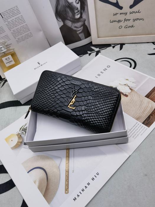 Wallet Yves Saint Laurent zip around long wallet Black 001