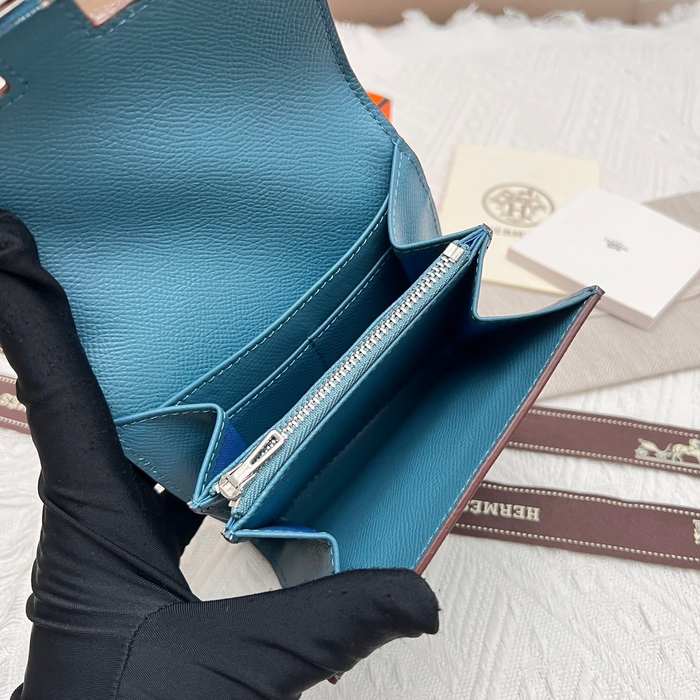 Wallet compact wallet Blue Size 14x12cm