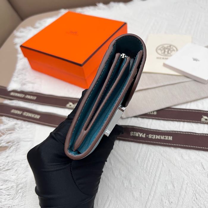 Wallet compact wallet Blue Size 14x12cm