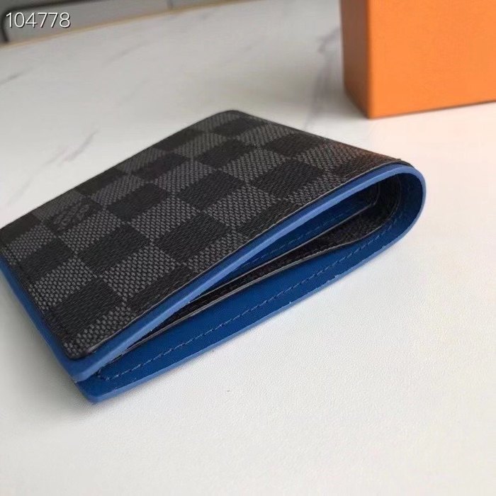 Wallet long bi fold wallet Blue Size 11x9cm