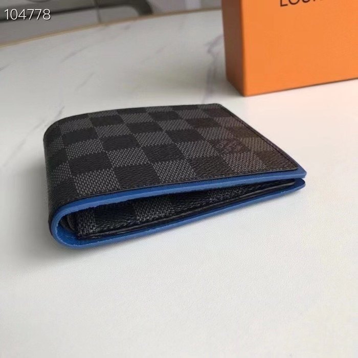 Wallet long bi fold wallet Blue Size 11x9cm