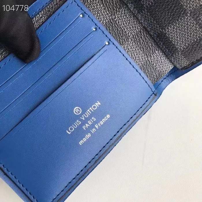 Wallet long bi fold wallet Blue Size 11x9cm