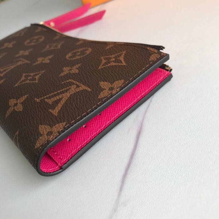 Wallet long zipper wallet Red Size 21x9x2cm