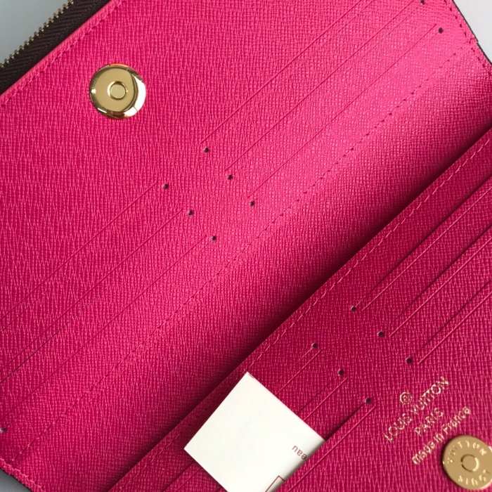 Wallet long zipper wallet Red Size 21x9x2cm