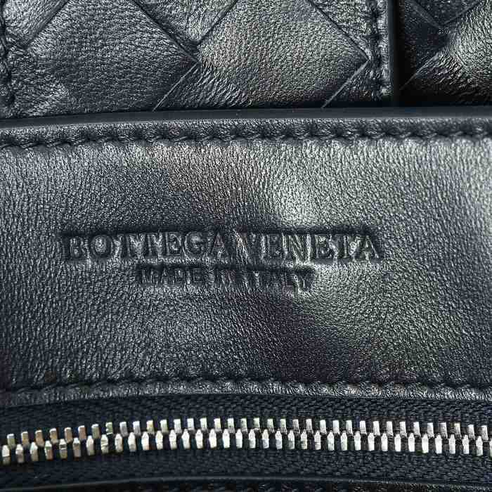 Bottega Veneta Tote Bag with Woven Design Navy 01A
