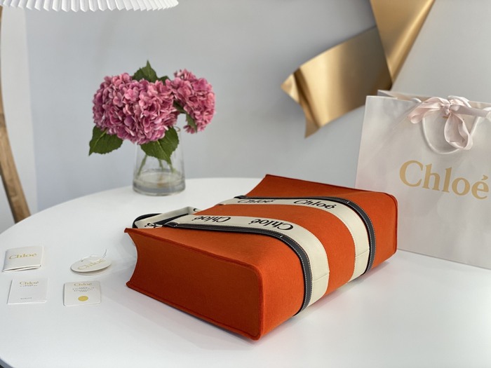 Chloe Tote with stylish features Brown 01A 2