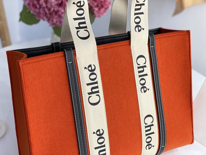 Chloe Tote with stylish features Brown 01A 2