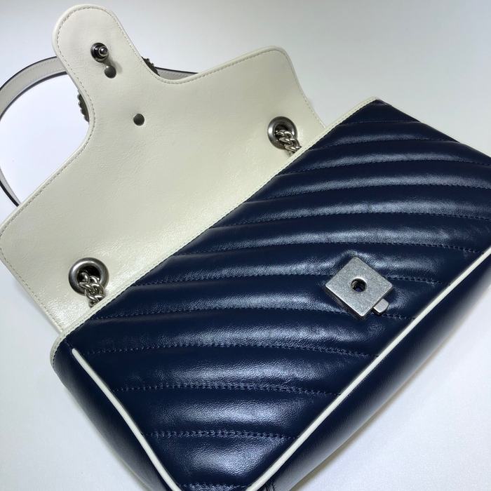 Gucci BagTypeTote Quilted Leather Tote Navy 01A 3