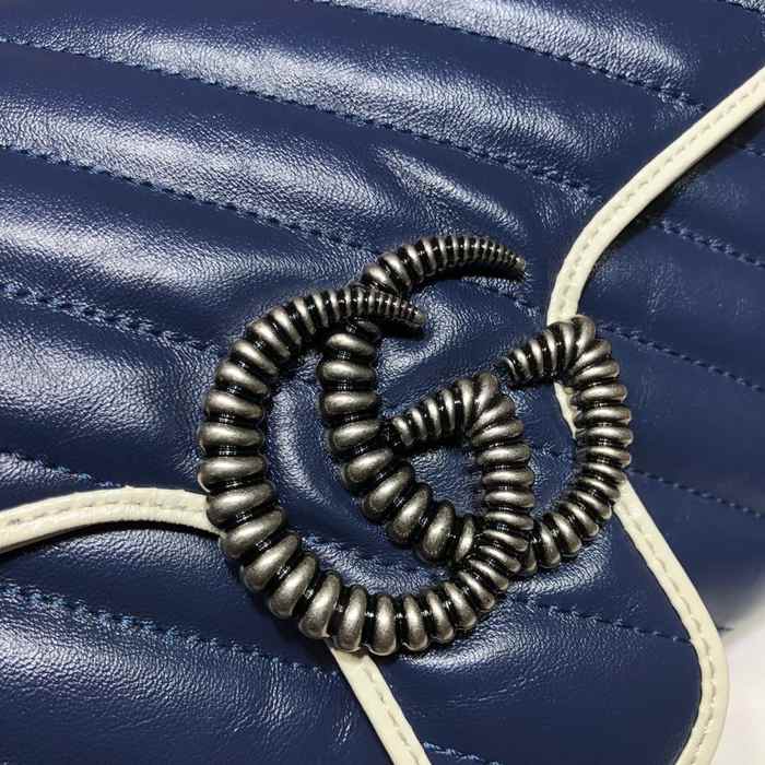 Gucci BagTypeTote Quilted Leather Tote Navy 01A 3