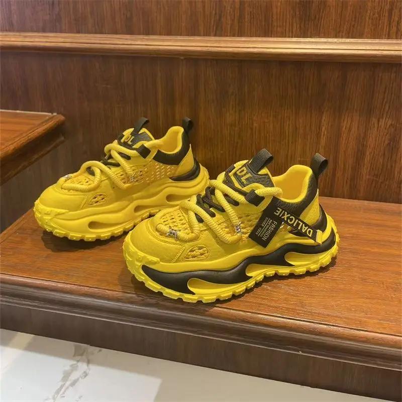 爆款男鞋潮流厚底网面休闲老爹鞋